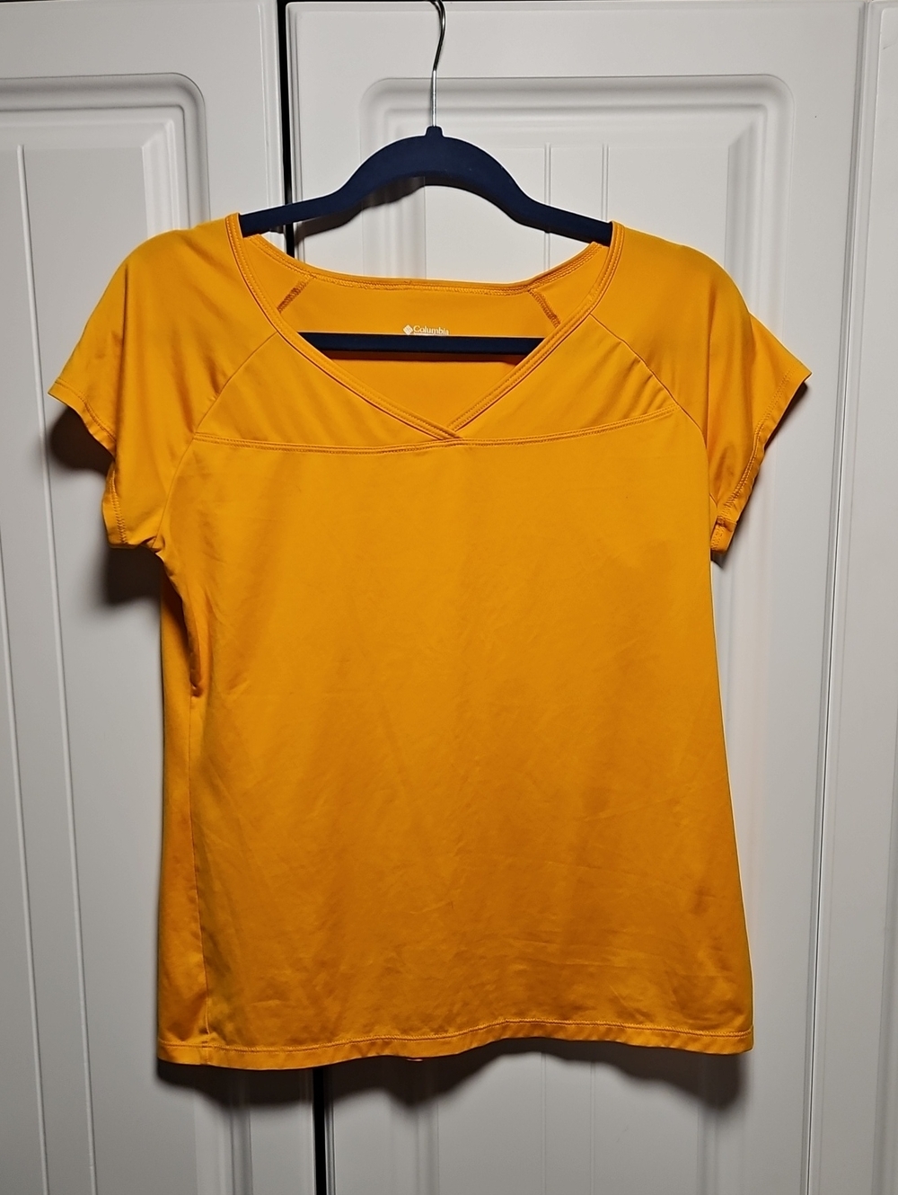 Columbia Women's Short Sleeve Active Tee in Bright Yellow-Orange